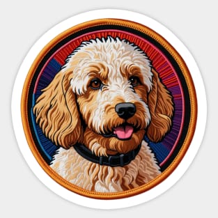 Golden Doodle Embroidered Patch Sticker